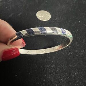 TAXCO 950 SILVER WITH BLUE AGATE